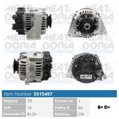 Alternatore MEAT & DORIA 5515497