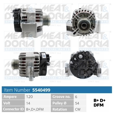 Alternatore MEAT & DORIA 5540499