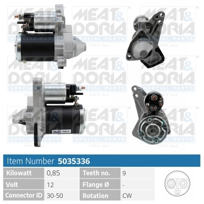 Motorino d'avviamento MEAT & DORIA 5035336