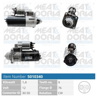 Motorino d'avviamento MEAT & DORIA 5010340