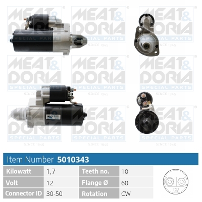 Motorino d'avviamento MEAT & DORIA 5010343