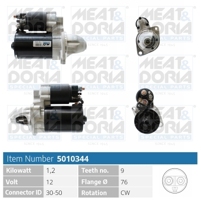 Motorino d'avviamento MEAT & DORIA 5010344