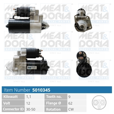 Motorino d'avviamento MEAT & DORIA 5010345