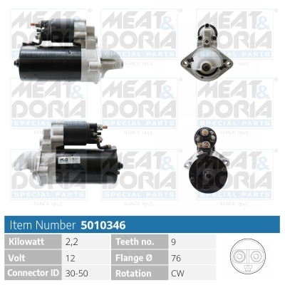 Motorino d'avviamento MEAT & DORIA 5010346