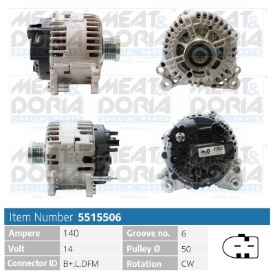 Alternatore MEAT & DORIA 5515506
