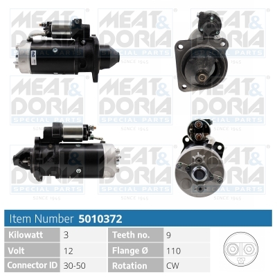 Motorino d'avviamento MEAT & DORIA 5010372