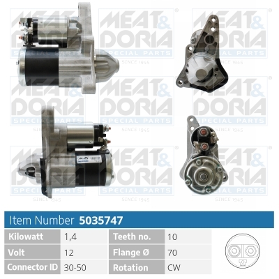 Motorino d'avviamento MEAT & DORIA 5035747