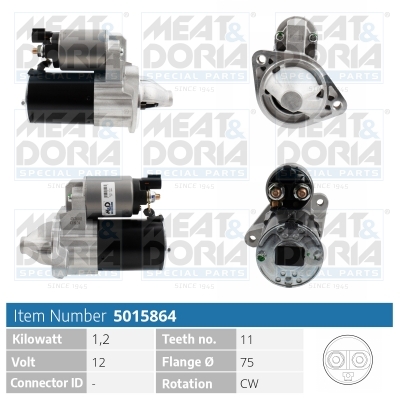 Motorino d'avviamento MEAT & DORIA 5015864
