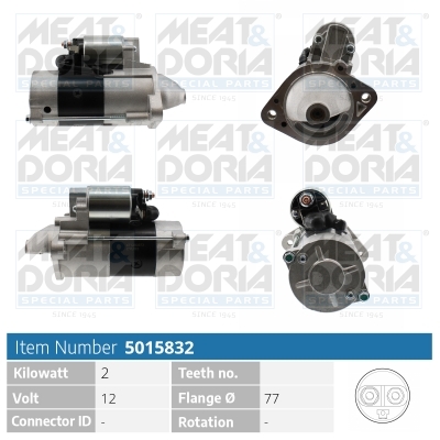 Motorino d'avviamento MEAT & DORIA 5015832