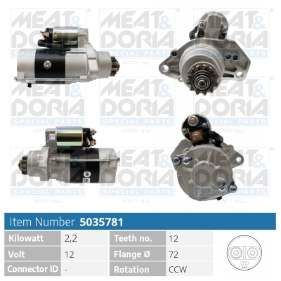 Motorino d'avviamento MEAT & DORIA 5035781