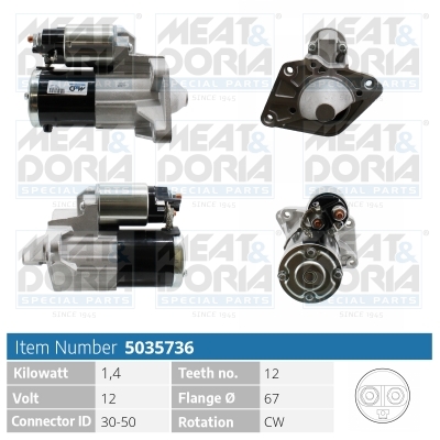 Motorino d'avviamento MEAT & DORIA 5035736