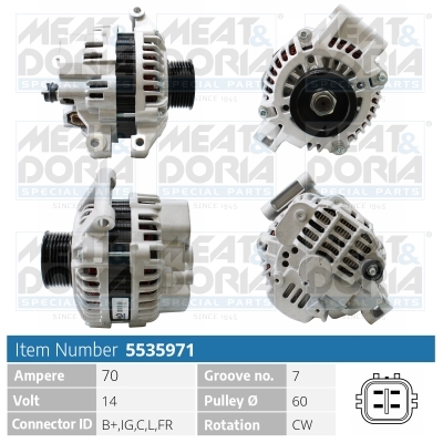 Alternatore MEAT & DORIA 5535971