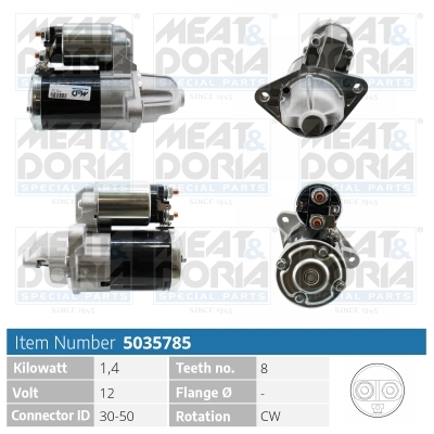 Motorino d'avviamento MEAT & DORIA 5035785