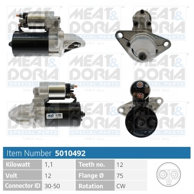 Motorino d'avviamento MEAT & DORIA 5010492