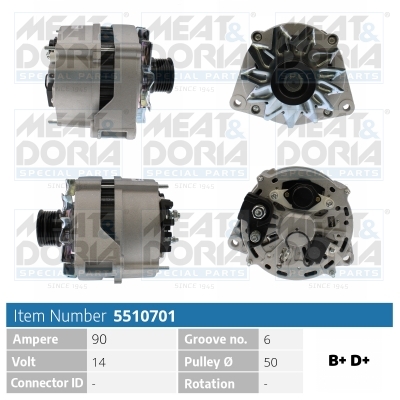 Alternatore MEAT & DORIA 5510701