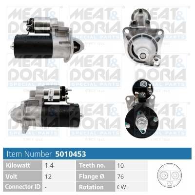Motorino d'avviamento MEAT & DORIA 5010453