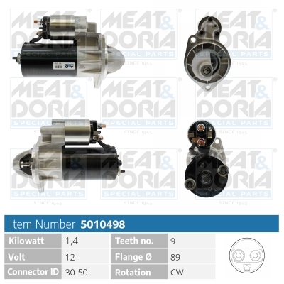 Motorino d'avviamento MEAT & DORIA 5010498
