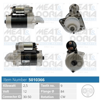 Motorino d'avviamento MEAT & DORIA 5010366