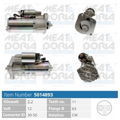 Motorino d'avviamento MEAT & DORIA 5014893