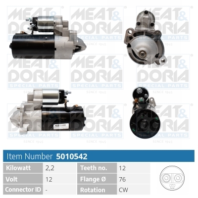 Motorino d'avviamento MEAT & DORIA 5010542