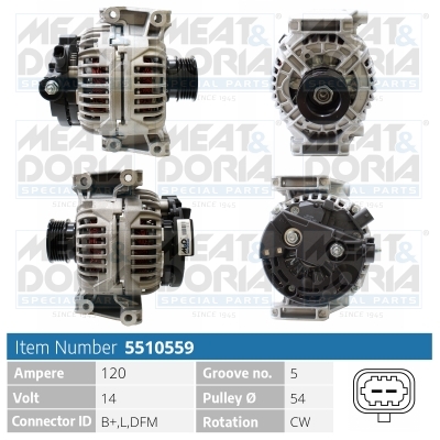 Alternatore MEAT & DORIA 5510559