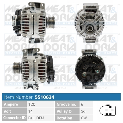 Alternatore MEAT & DORIA 5510634