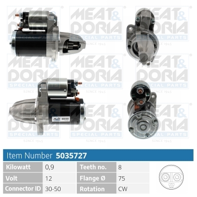 Motorino d'avviamento MEAT & DORIA 5035727