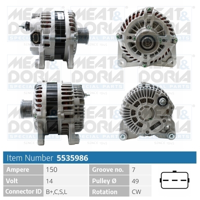 Alternatore MEAT & DORIA 5535986