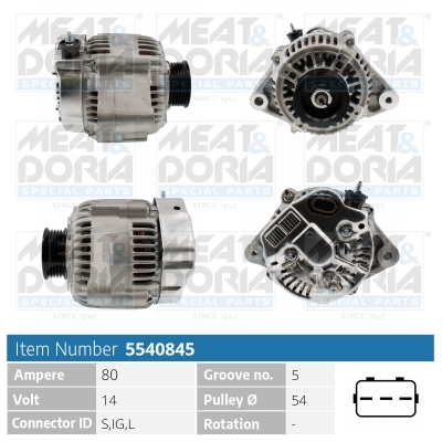 Alternatore MEAT & DORIA 5540845