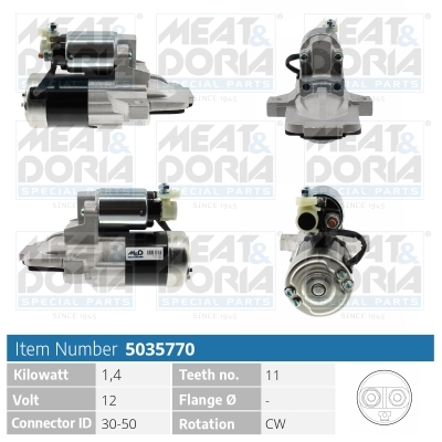Motorino d'avviamento MEAT & DORIA 5035770