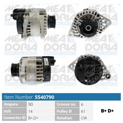 Alternatore MEAT & DORIA 5540790