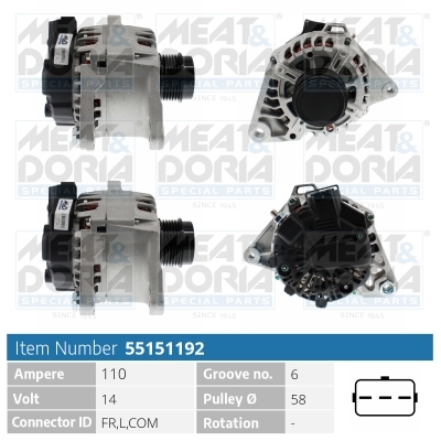 Alternatore MEAT & DORIA 55151192
