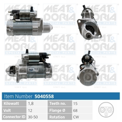 Motorino d'avviamento MEAT & DORIA 5040558