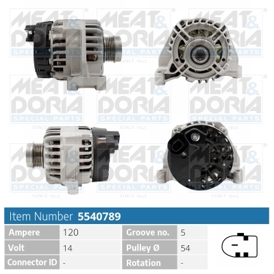Alternatore MEAT & DORIA 5540789