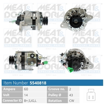 Alternatore MEAT & DORIA 5540818