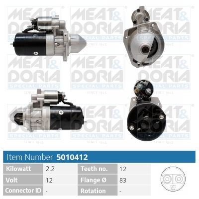 Motorino d'avviamento MEAT & DORIA 5010412