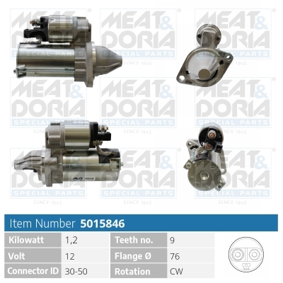 Motorino d'avviamento MEAT & DORIA 5015846