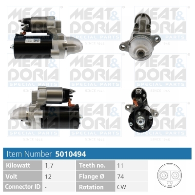 Motorino d'avviamento MEAT & DORIA 5010494