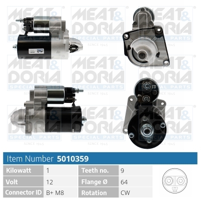 Motorino d'avviamento MEAT & DORIA 5010359
