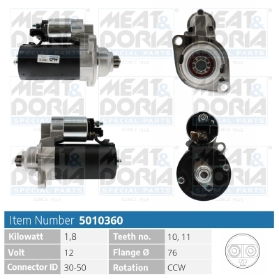Motorino d'avviamento MEAT & DORIA 5010360