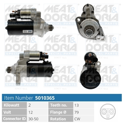 Motorino d'avviamento MEAT & DORIA 5010365