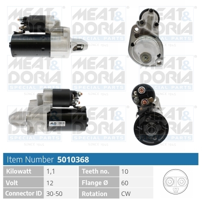 Motorino d'avviamento MEAT & DORIA 5010368