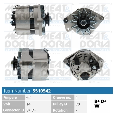Alternatore MEAT & DORIA 5510542