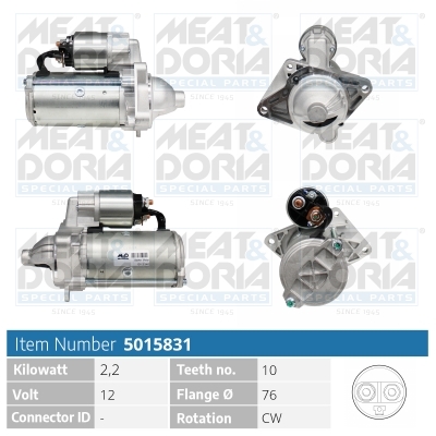 Motorino d'avviamento MEAT & DORIA 5015831
