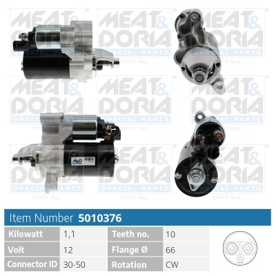 Motorino d'avviamento MEAT & DORIA 5010376