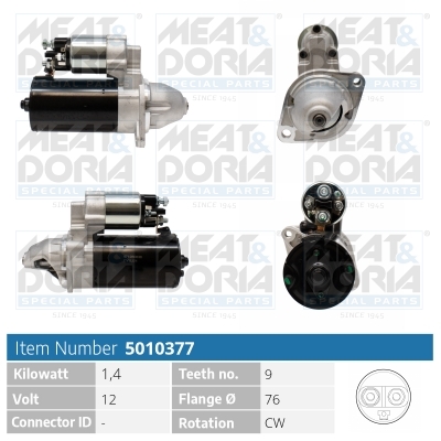 Motorino d'avviamento MEAT & DORIA 5010377