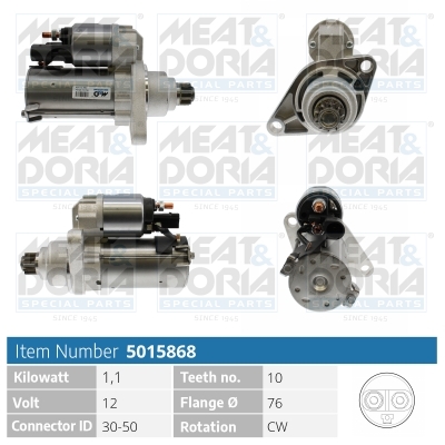 Motorino d'avviamento MEAT & DORIA 5015868