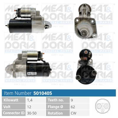 Motorino d'avviamento MEAT & DORIA 5010405
