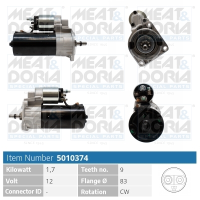 Motorino d'avviamento MEAT & DORIA 5010374