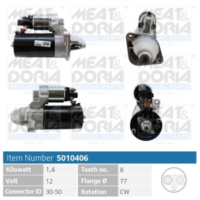 Motorino d'avviamento MEAT & DORIA 5010406